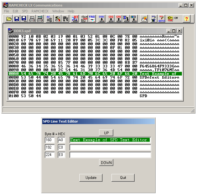 RAMCHECK LX
                      SPD text editor