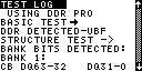 RAMCHECK test log summary
